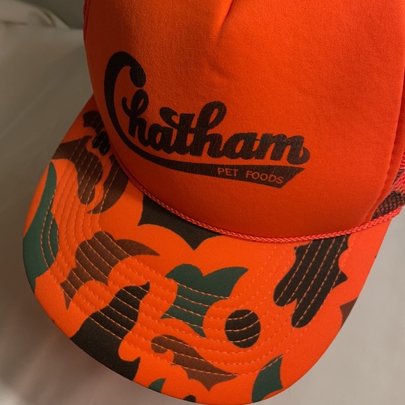 Vtg San Sun Advertising Snap Back Cap Chatham Pet Foods - Picture 9 of 11